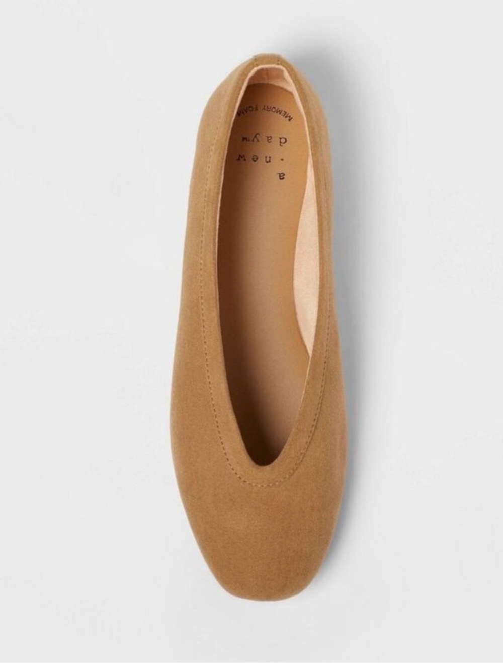 a new day Tan Suede  Ballet Flat